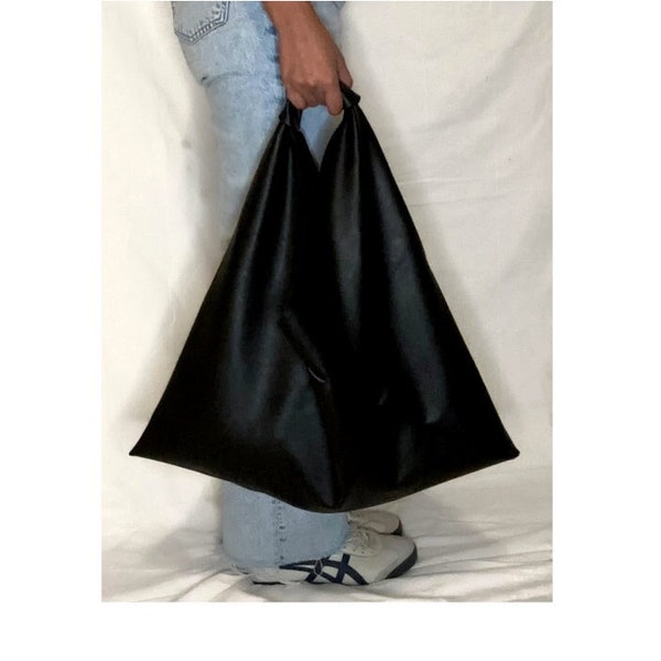 Triangle Tote Bag | Origami Bag | Big Large Slouchy Bag | Carry All Bag | mm6