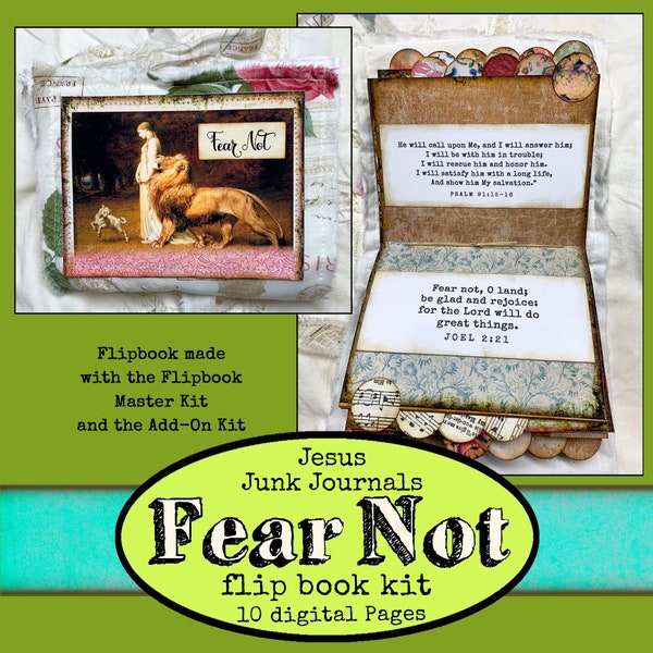 FEAR NOT Flipbook Digital Kit for 'Fear Not' Scripture Cards