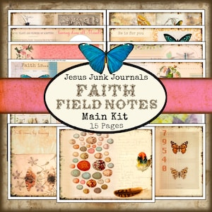 FAITH Field Notes Junk Journal, kit principal, kit digital