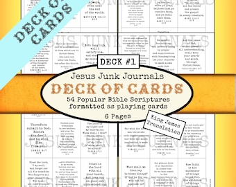 Digital Deck of Cards #1 featuring popular Bible Scriptures, King James Version