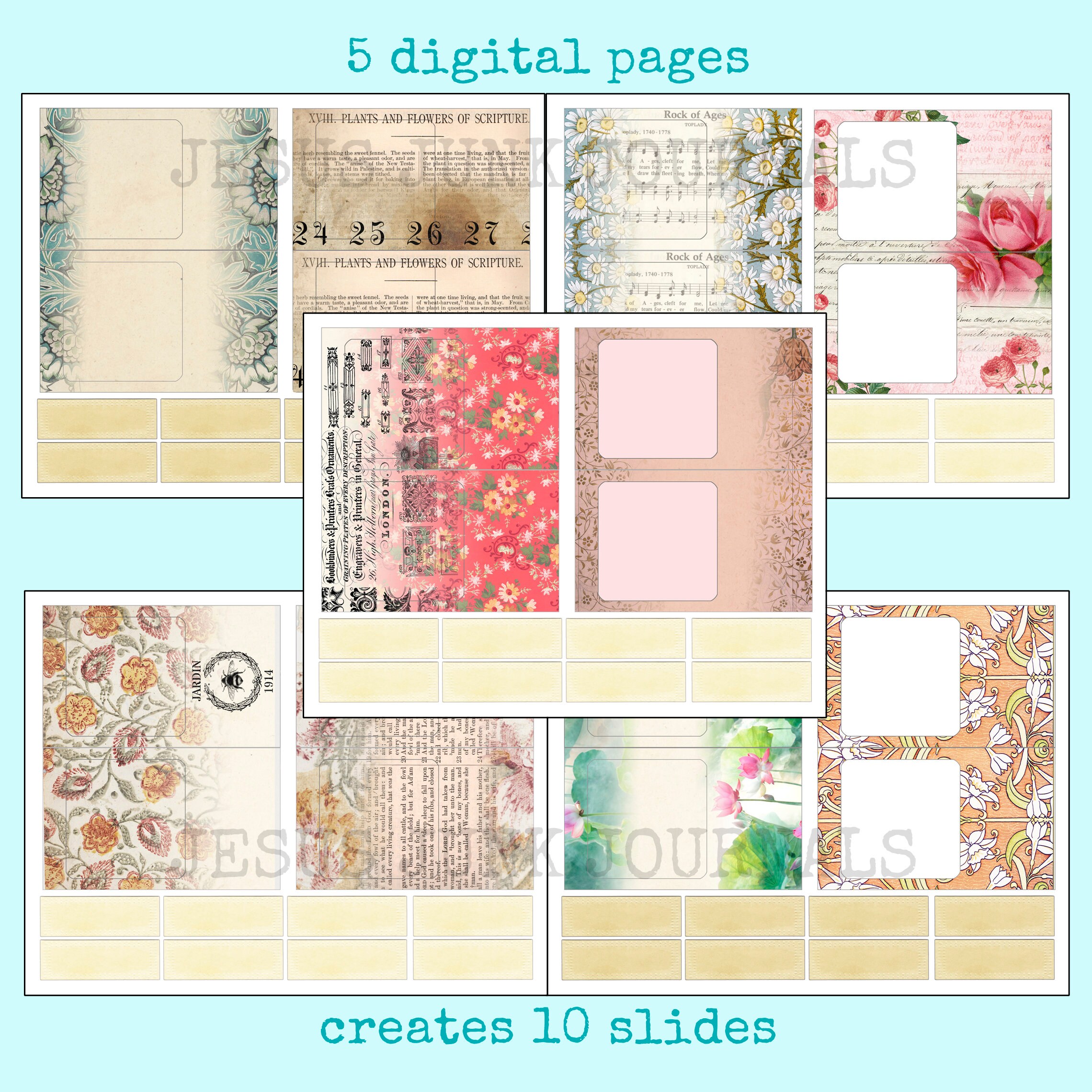 Specimen Slides Digital Kit, Jesusjunkjournals, Ephemera - Etsy