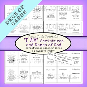 Baraja de cartas YO SOY Escrituras y Los Nombres de Dios, versión digital NAS, 54