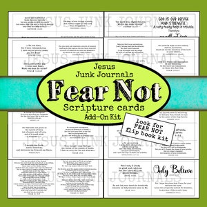 FEAR NOT Scripture Cards Add-On Kit, Bible Ephemera