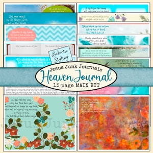 15-stronicowy zestaw główny HEAVEN Journal w stylu eklektycznym Jesusjunkjournals