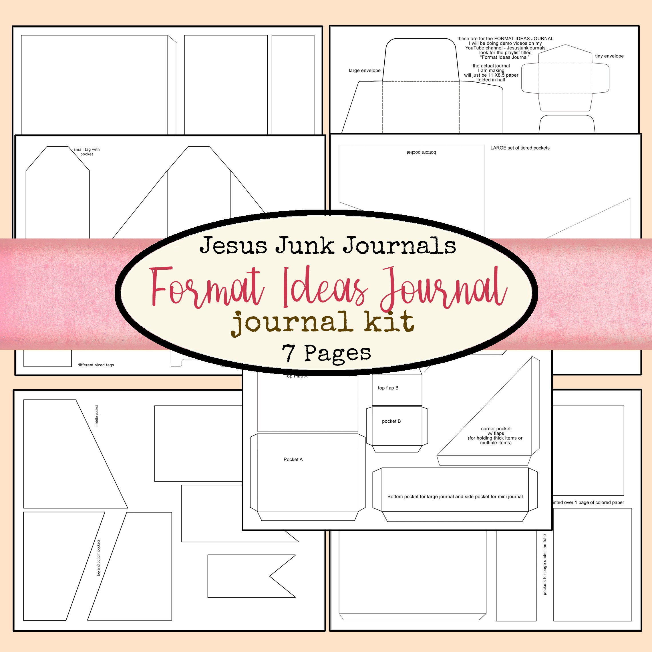 Format Ideas Journal, Jesusjunkjournals, YouTube videos