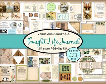 THOUGHT LIFE JOURNAL Add-On Kit, Jesus Junk Journals, Pam Sledd
