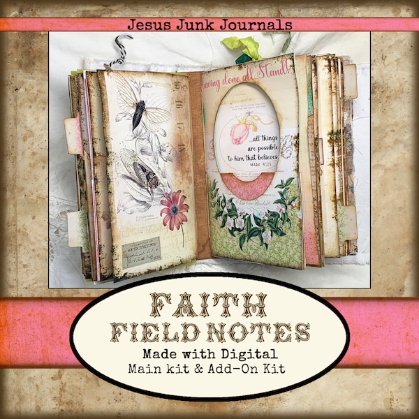 FAITH Field Notes Junk Journal, Main Kit, digital kit