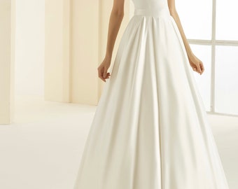 satin bridal maxi skirt
