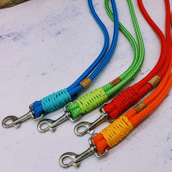 Short dog leash made of 10 mm rope, wrist strap for dogs made of rope, PPM, short lead in the color of your choice