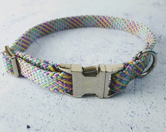 Collar for small dogs made of dew, dew collar, dog collar, adjustable with buckle, 1.5 cm wide