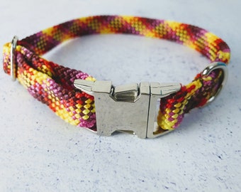 Halsband für kleine Hunde aus Tau, Tauhalsband, Hundehalsband, verstellbar mit Schnalle, 1,5cm breit