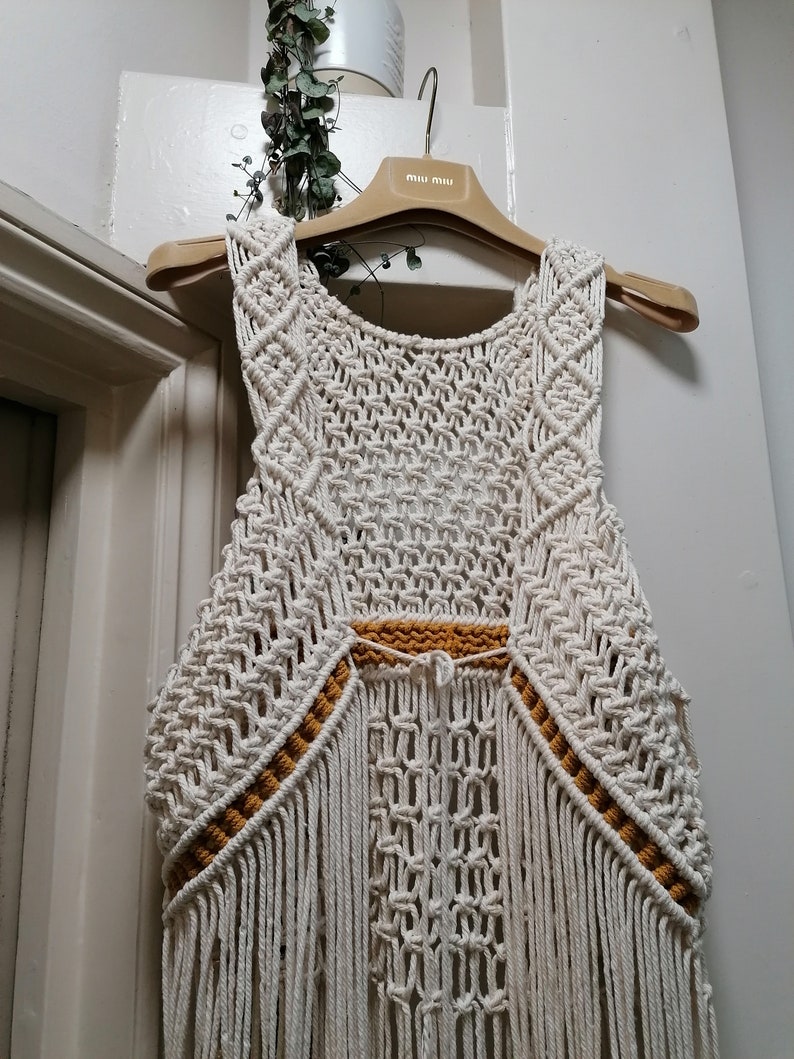 Handmade macrame Vest Boho Style Etsy