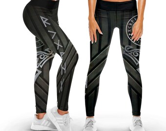 Leggings with Nordic Runes Viking Rues LeggingsNorse Rune Design Leggings