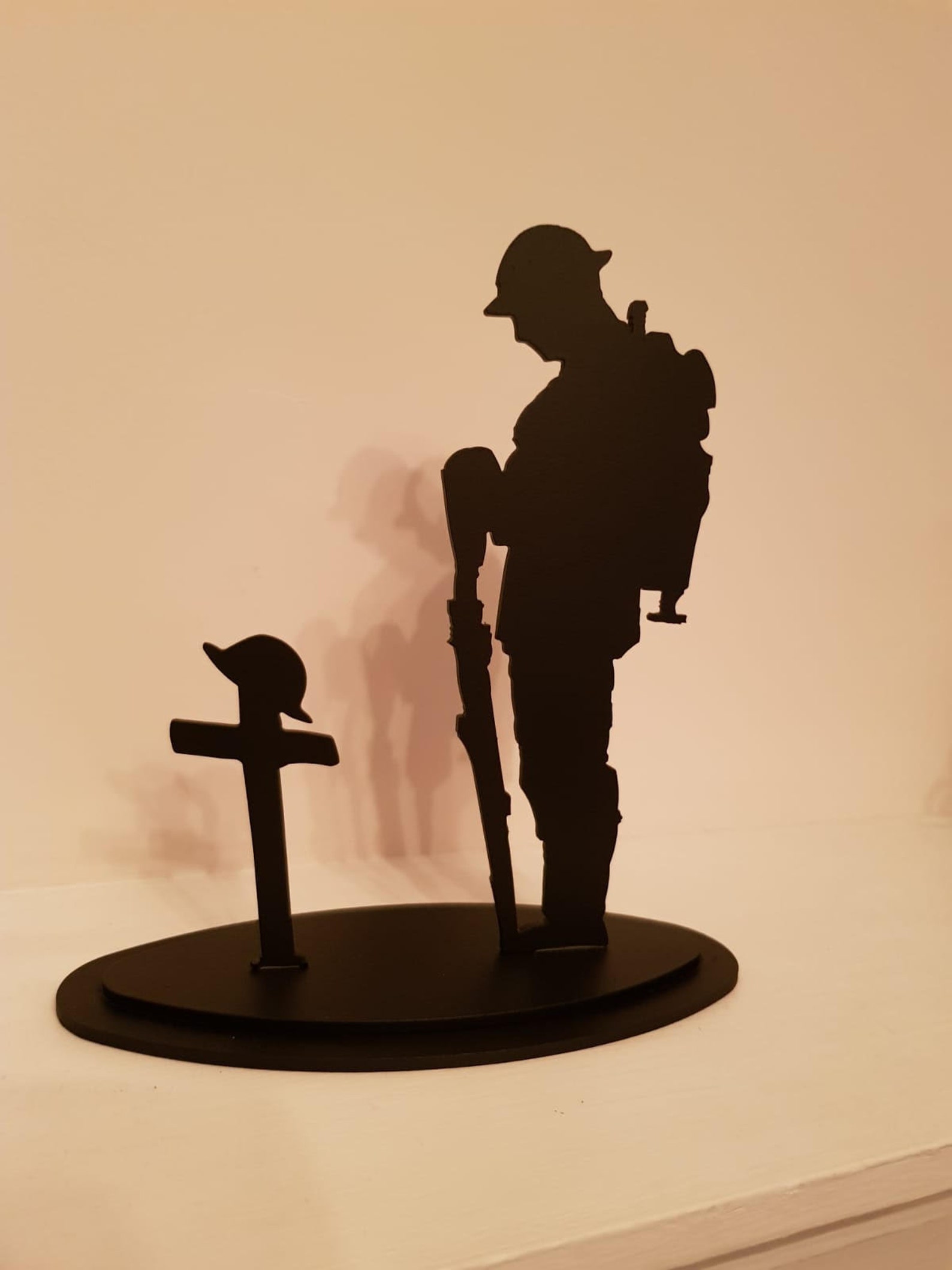 Metal Tommy Soldier Silhouette with cross DeskGarden Ornament Etsy Sale college sport letters alphabet digital download svg eps png