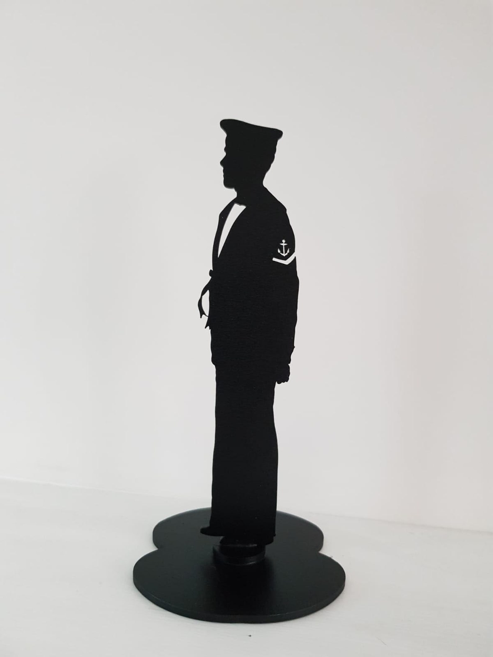 Metal British Navy Sailor Silhouette Desk or Garden Ornament - Etsy