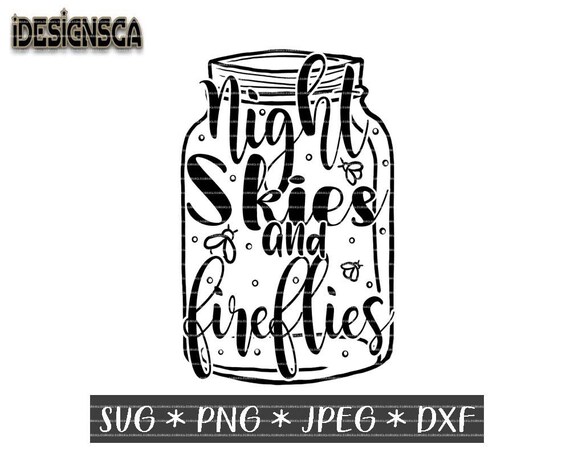 Download Night skies and fireflies Svg png jpeg dxf cut files | Etsy