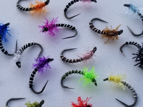 15 Pack Nymph Assortment, Freshwater Flies, Trout and Panfish