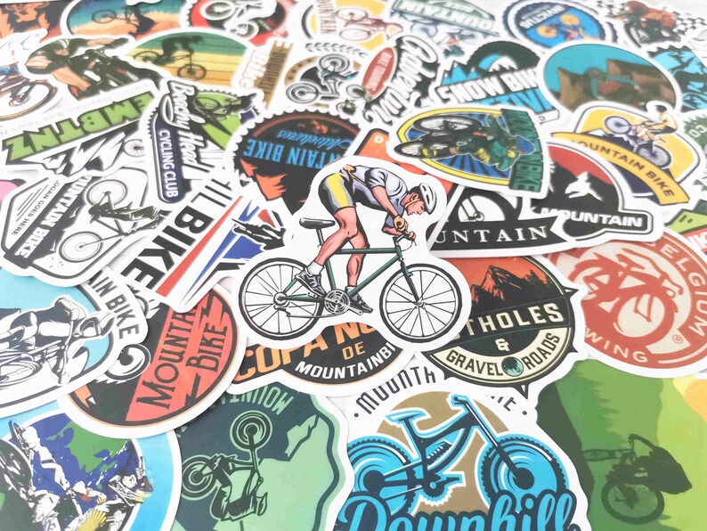 Paper Mountain Bike Stickers Outdoor Sports Graffiti Stickers Set 50