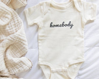 Homebody Bodysuit / Baby Onesie / Baby Boy Clothes / Baby Girl Clothes / Baby Clothes / Unisex / Minimalist Baby Apparel / Baby Gift