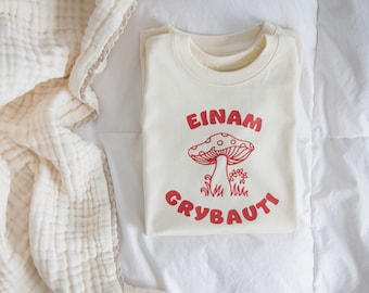Einam Grybauti - Red / Toddler Shirt / Toddler Boy Clothes / Toddler Girl Clothes / Toddler Clothes / Minimalist Toddler / Baby Gift