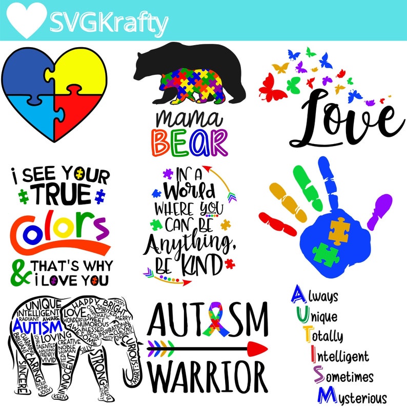 Download Autism svg bundle Autism awareness svg Autism mom svg Be ...