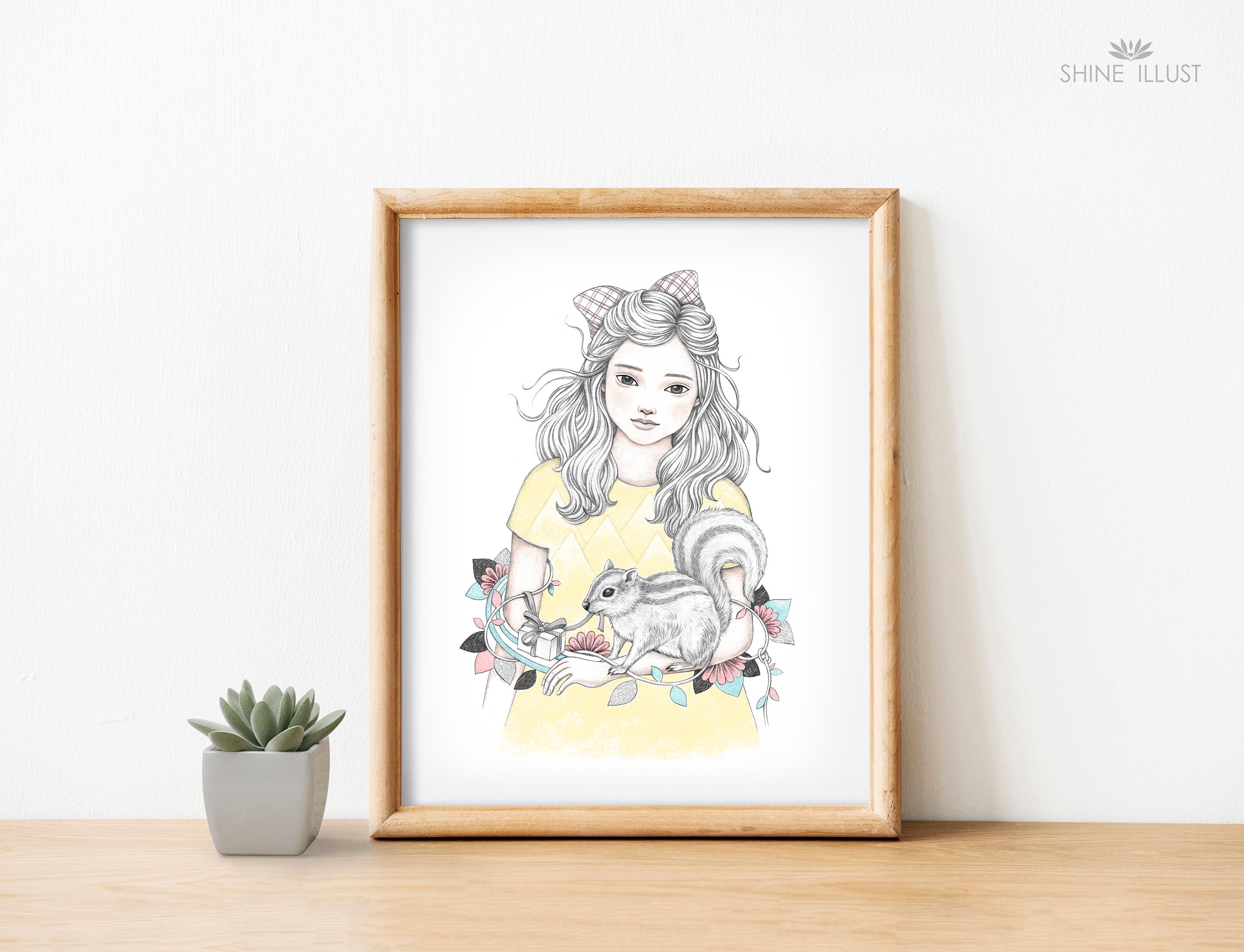 Printable Girls Wall Art Digital Download Illustration Etsy UK