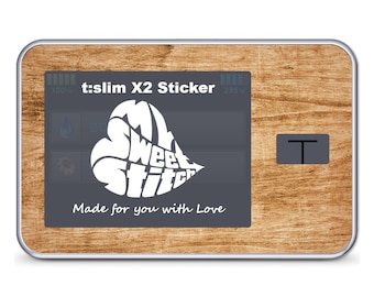 MySweetStitch | Tandem t:slim X2 Sticker | Wood Cherry