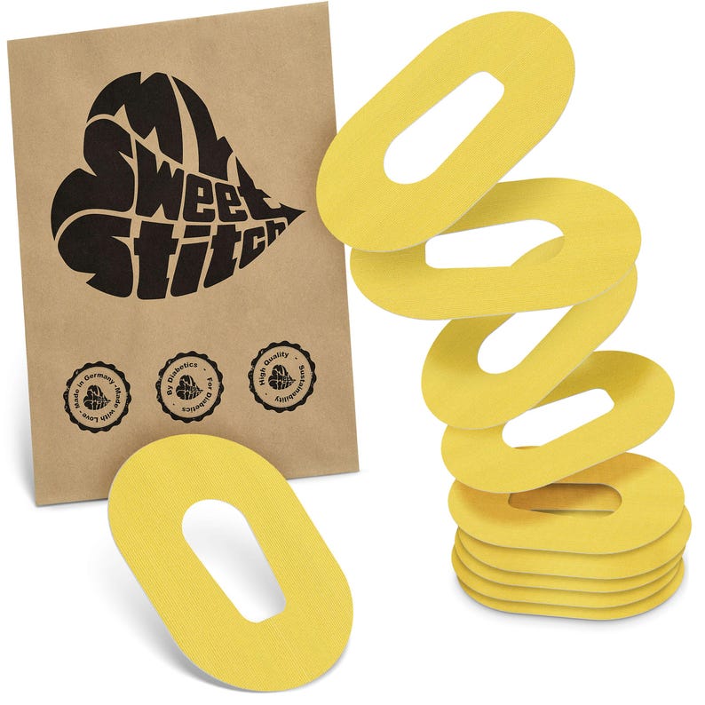 MySweetStitch | Dexcom G6 / ONE Ring Patch - Oval Yellow
