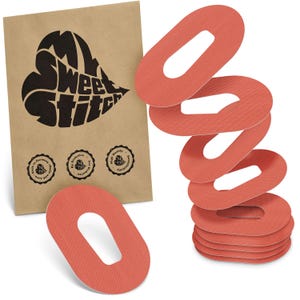 MySweetStitch | Dexcom G6 / ONE Ring Patch - Oval Coral
