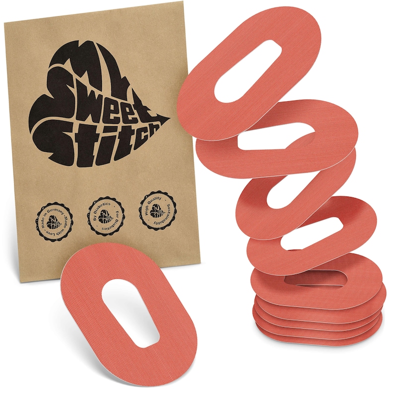 MySweetStitch | Dexcom G6 / ONE Ring Patch - Oval Coral