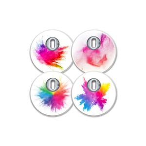 Freestyle Libre 3 Sensor Sticker Set of 4 Holi Festival | with hole for ventilation of the skin