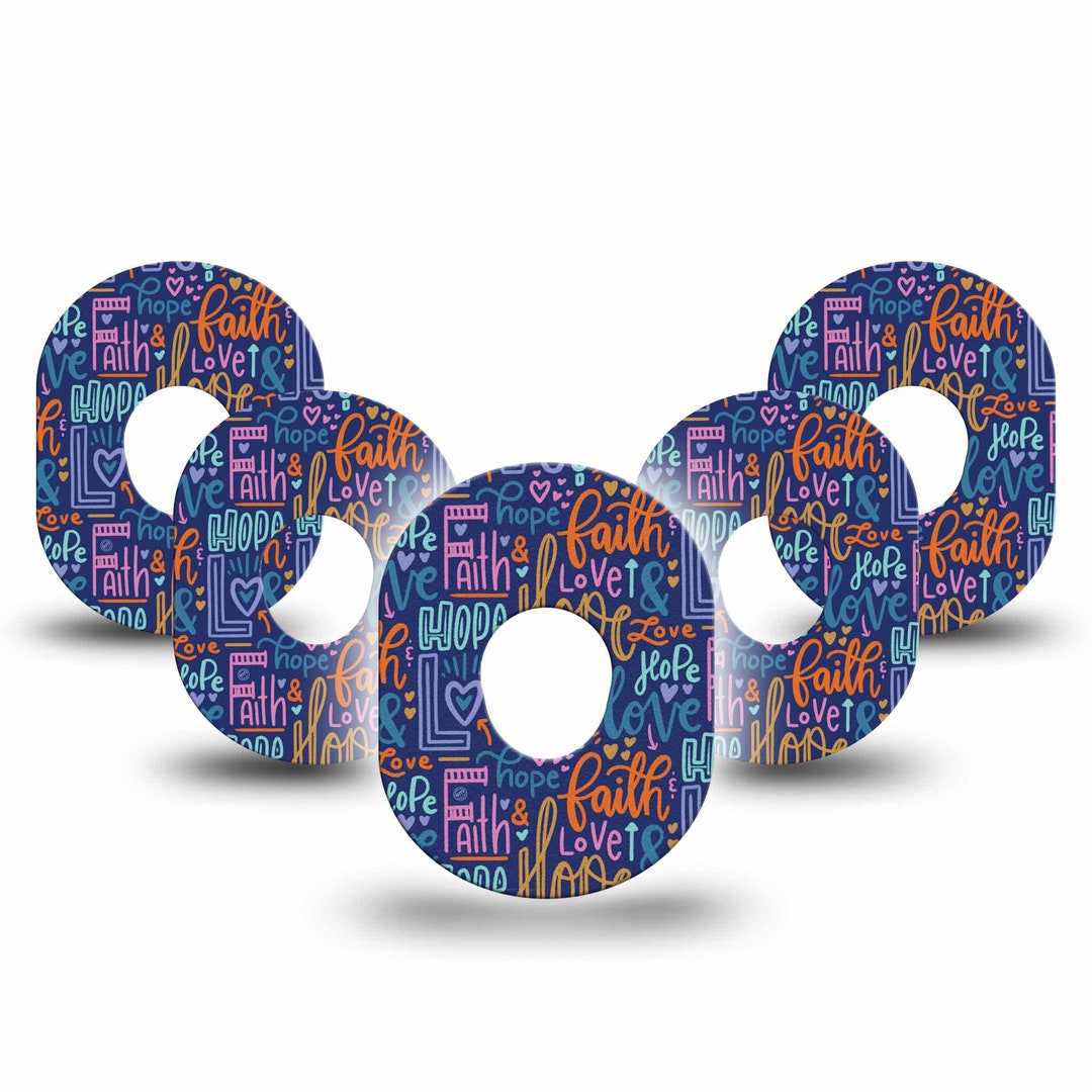 Expressionmed Fixation Plaster Dexcom G7 Faith Love Hope 1/5 Pieces - Etsy