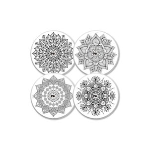 Freestyle Libre 1 & 2 Sensor Sticker Set di 4 Mandala | con foro per la ventilazione della pelle