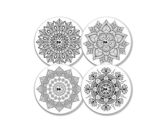 MySweetStitch | Freestyle Libre 1 & 2 Sensor Sticker | Mandala Black