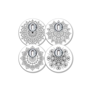 Freestyle Libre 3 Sensor Sticker Set di 4 Mandala | con foro per la ventilazione della pelle