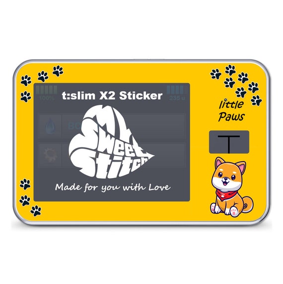 MySweetStitch Adesivi Per Microinfusore Tandem T:slim X2 – Confezione 4 Pezzi, Design Little Unicorn, Made In Germany