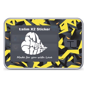 MySweetStitch | Tandem t: slanke X2 Sticker | Camo Geel