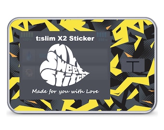 MySweetStitch | Tandem t:slim X2 Sticker | Camo Yellow