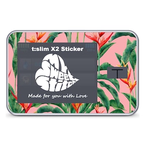 MySweetStitch | Tandem t: slanke X2 Sticker | Tropisch Roze
