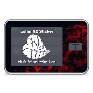 MySweetStitch | Tandem t: slanke X2 Sticker | Rode Driehoeken