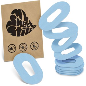 MySweetStitch | Dexcom G6 / ONE Ring Patch - Oval Ice Blue