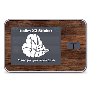 MySweetStitch | Tandem t: slanke X2 Sticker | Hout Donker