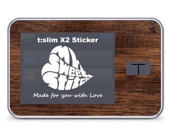 MySweetStitch | Tandem t:slim X2 Sticker | Wood Dark