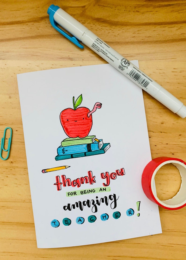 with envelope Teacher Appreciation Card