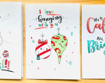 set of 3 holiday cards (with envelopes!)