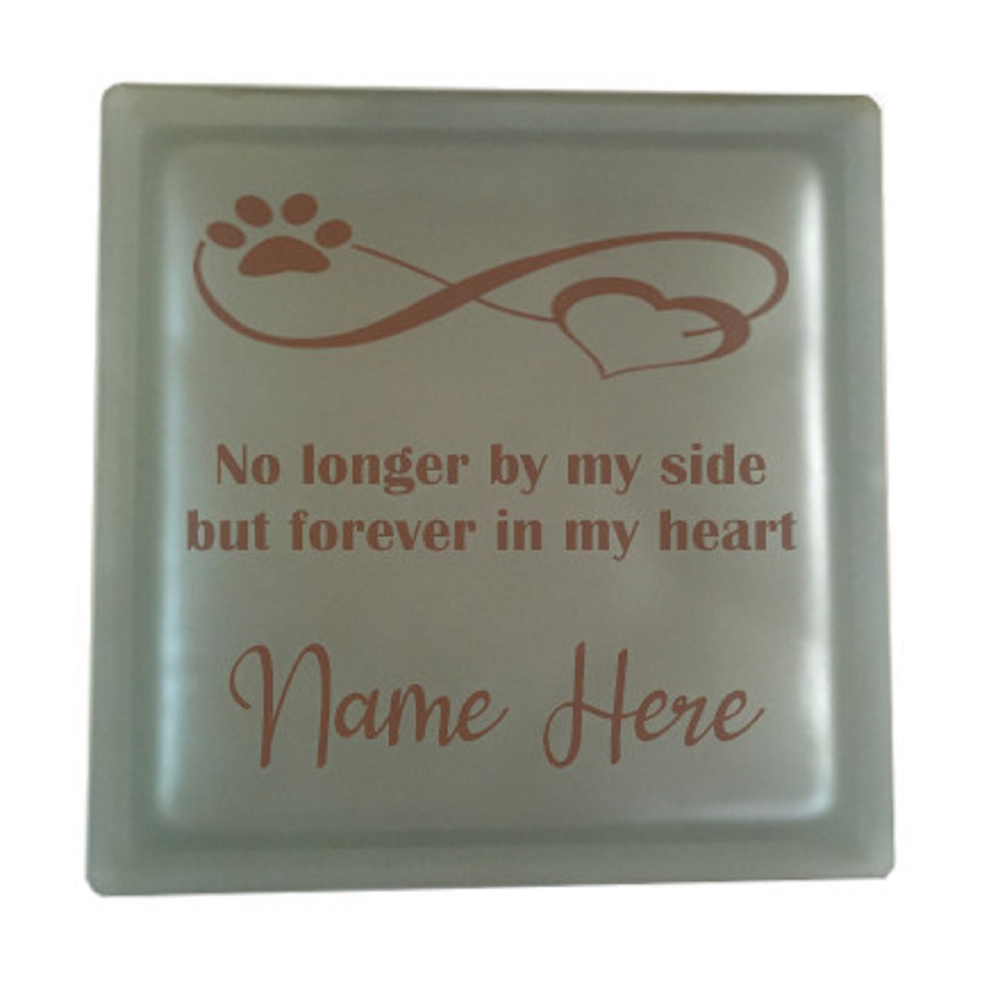 Pet Memorial Garden Glass Block Etsy