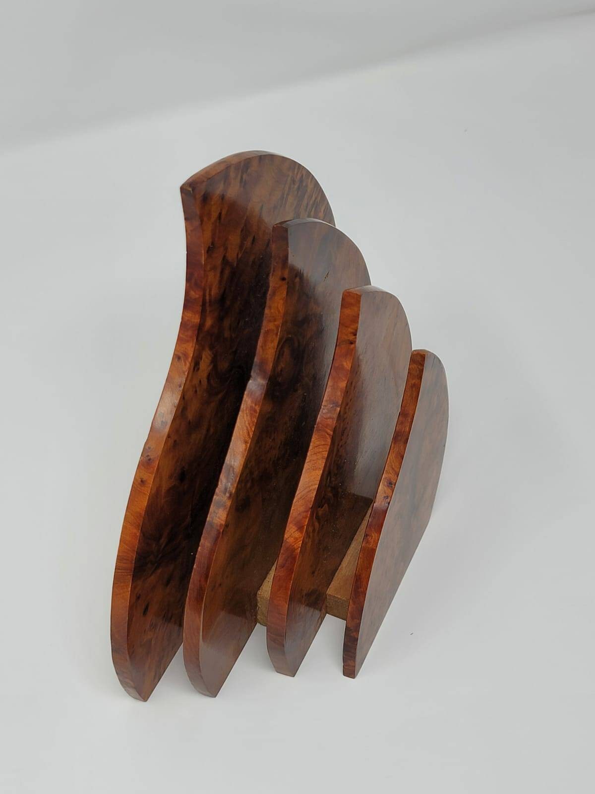 Burl Wood Letter Box, Wood Letter Holder , Cedar Root Wooden Letter