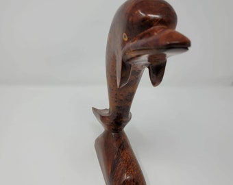 Small wooden dophin sculpture  cedar  wood animal for decoration.good gift for <<THANKSGIVING >>