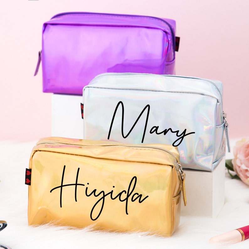 Large Make up Bag Personalized Cosmetic Bag Monogrammed Makeup | Etsy