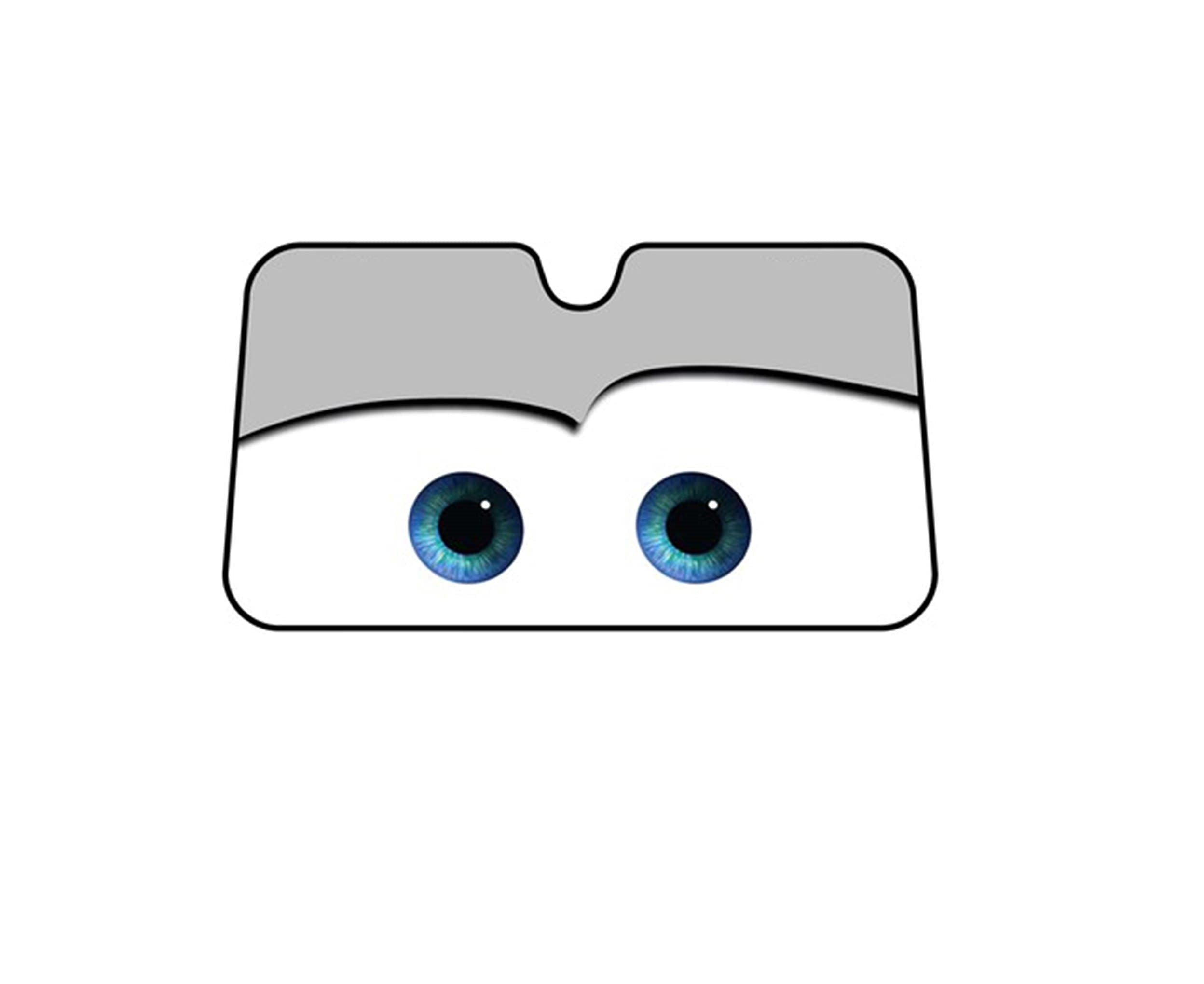 Cartoon Eyes Front Auto Car Windshield Sun Shade Sun Visor Red Eyes